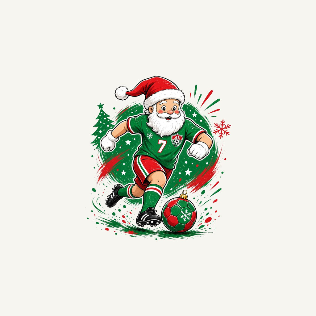 Santa Soccer Striker Personalised Christmas Mug