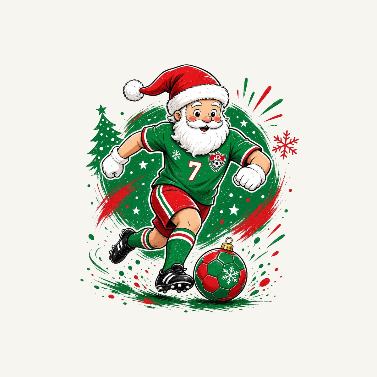 Santa Soccer Striker Personalised Santa Sack