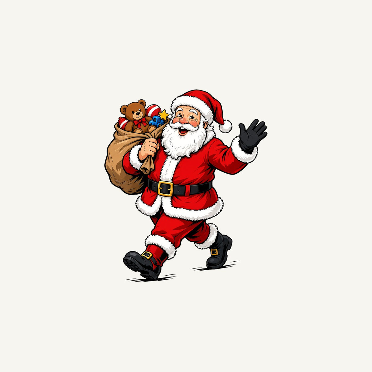 Santa with His Toy Sack Personalised Christmas Mug
