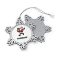 Santa with His Toy Sack Personalised Pewter Christmas Ornament