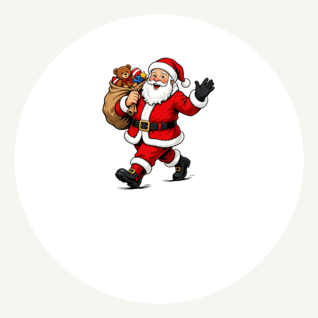 Santa with His Toy Sack Personalised Pewter Christmas Ornament