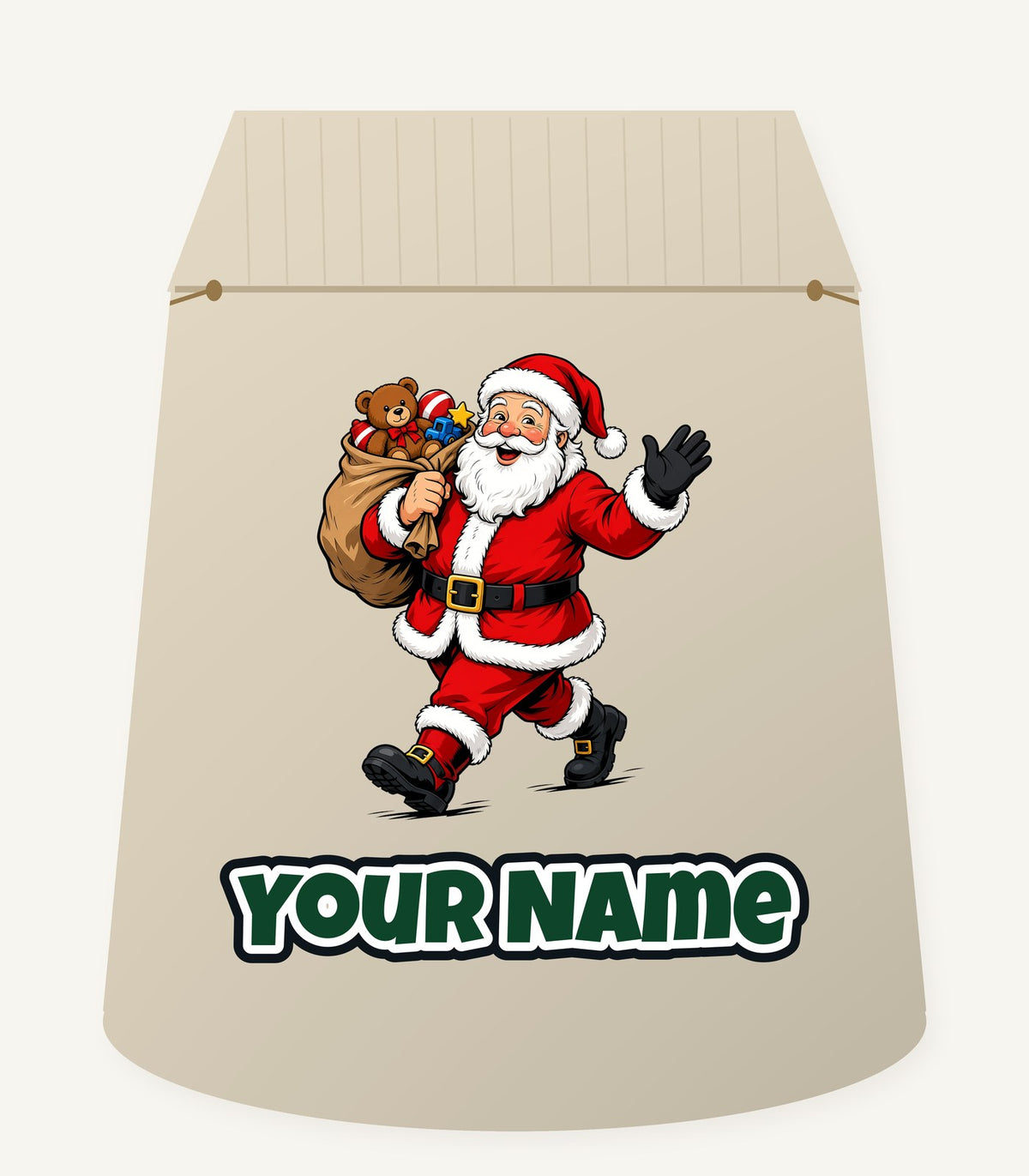 Santa with His Toy Sack Personalised Santa Sack