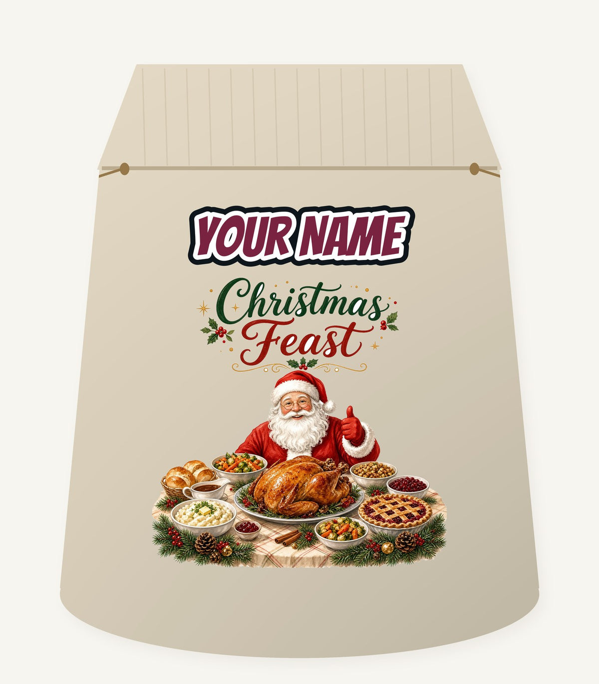 Santa's Christmas Feast Personalised Santa Sack