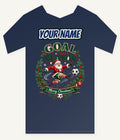 Santa's Goal Of The Season Personalised Kids and Baby Christmas Tee