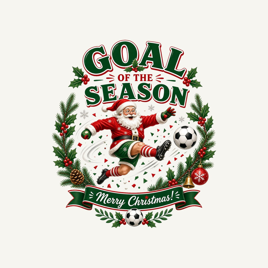 Santa's Goal Of The Season Personalised Kids and Baby Christmas Tee