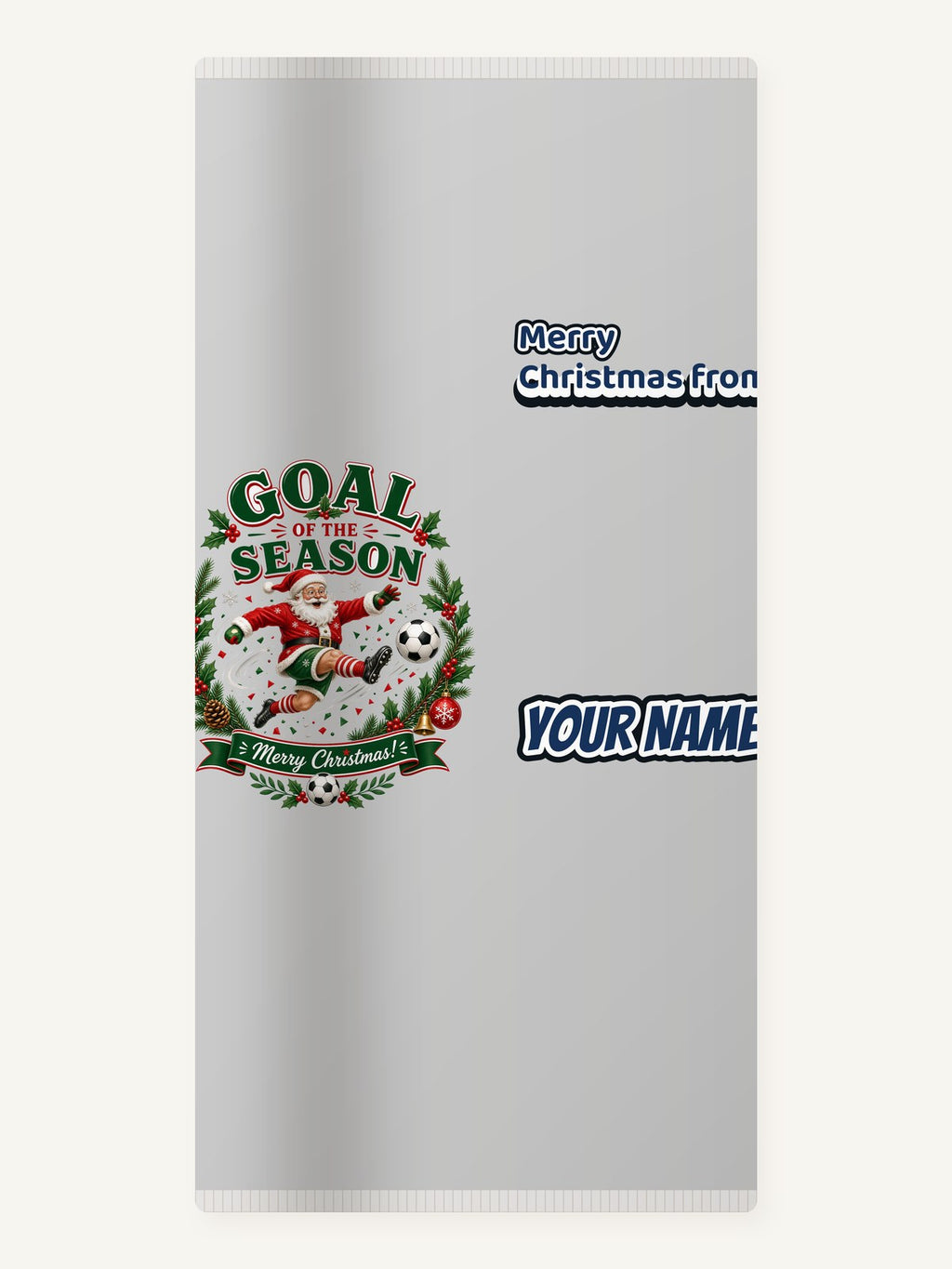 Santa's Goal Of The Season Personalised Beach Towel