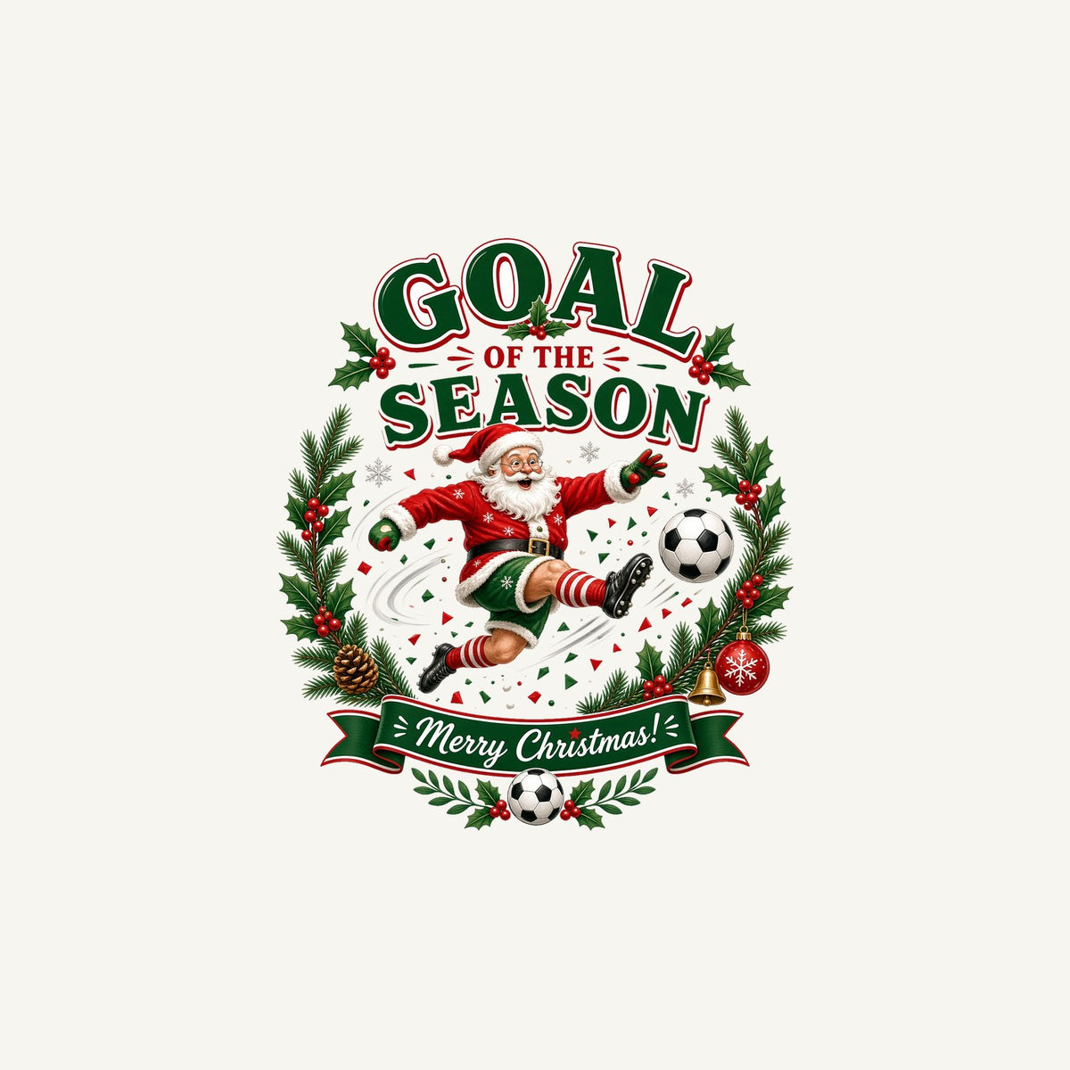 Santa's Goal Of The Season Personalised Christmas Mug