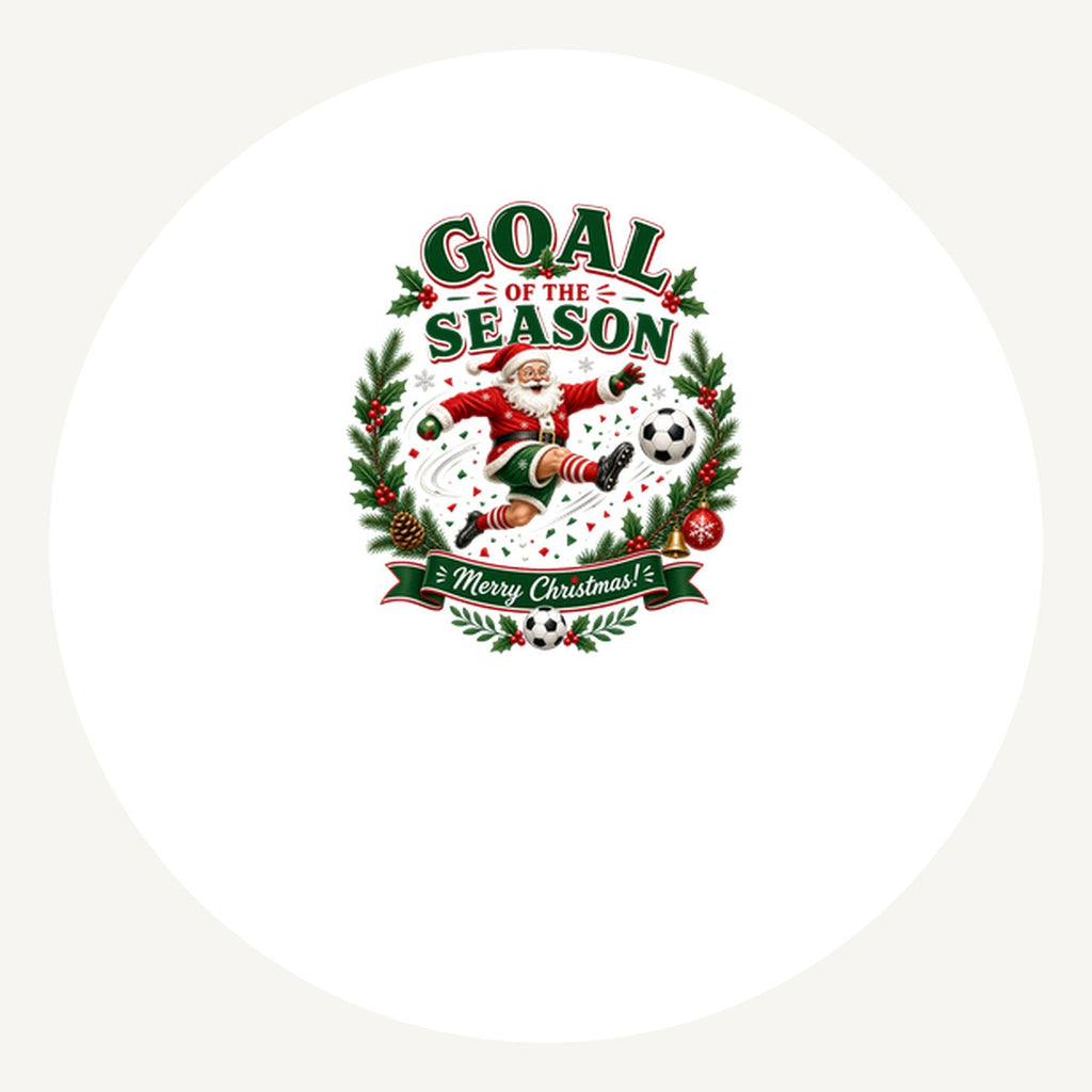 Santa's Goal Of The Season Personalised Pewter Christmas Ornament