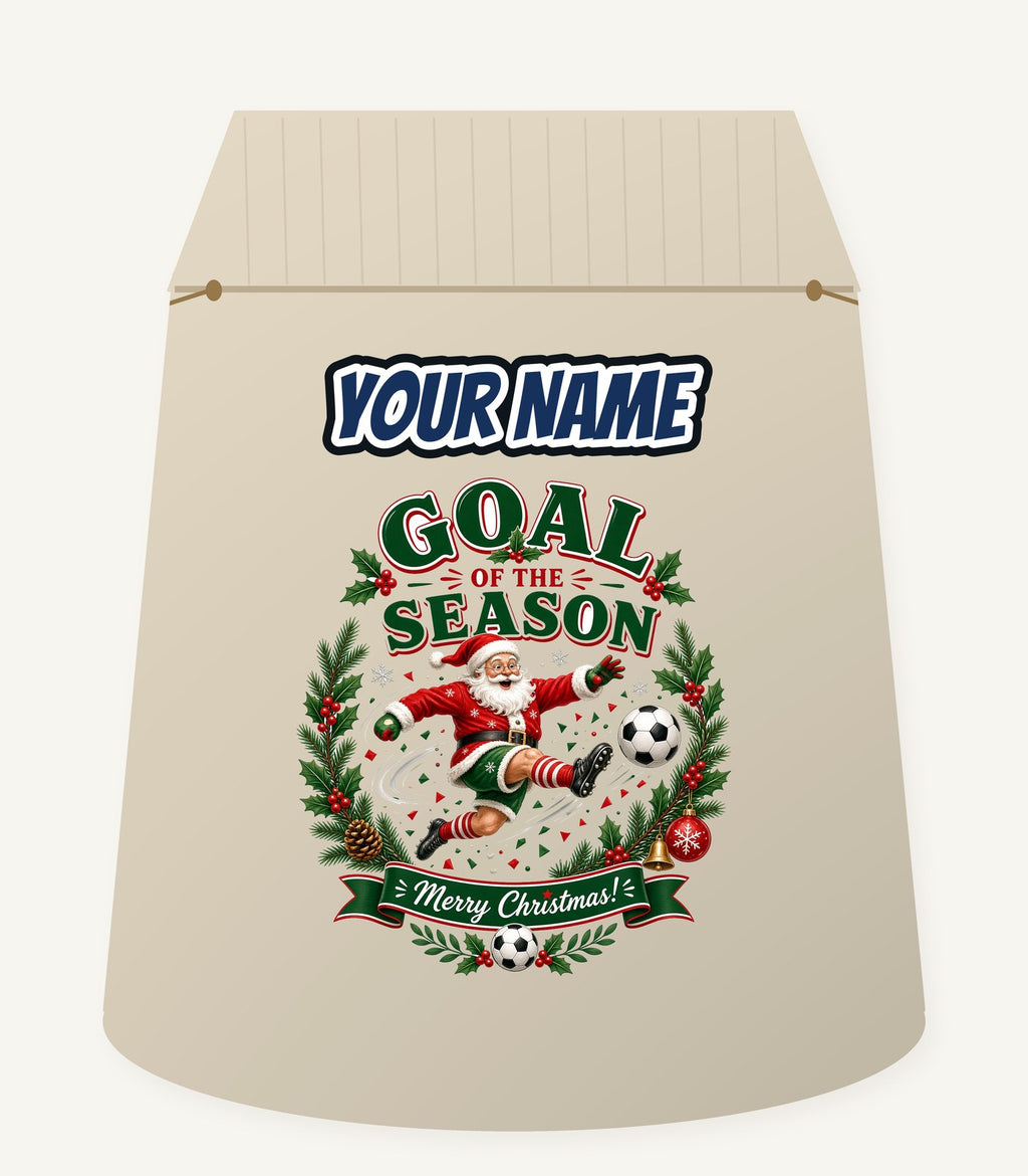 Santa's Goal Of The Season Personalised Santa Sack