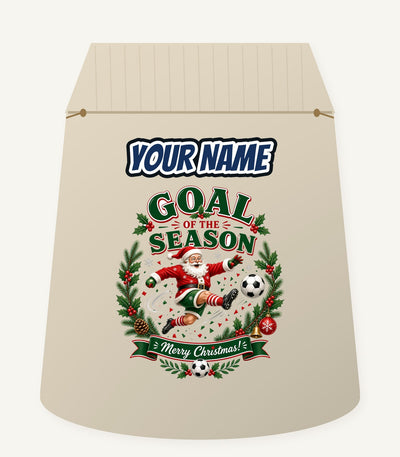 Santa's Goal Of The Season Personalised Santa Sack