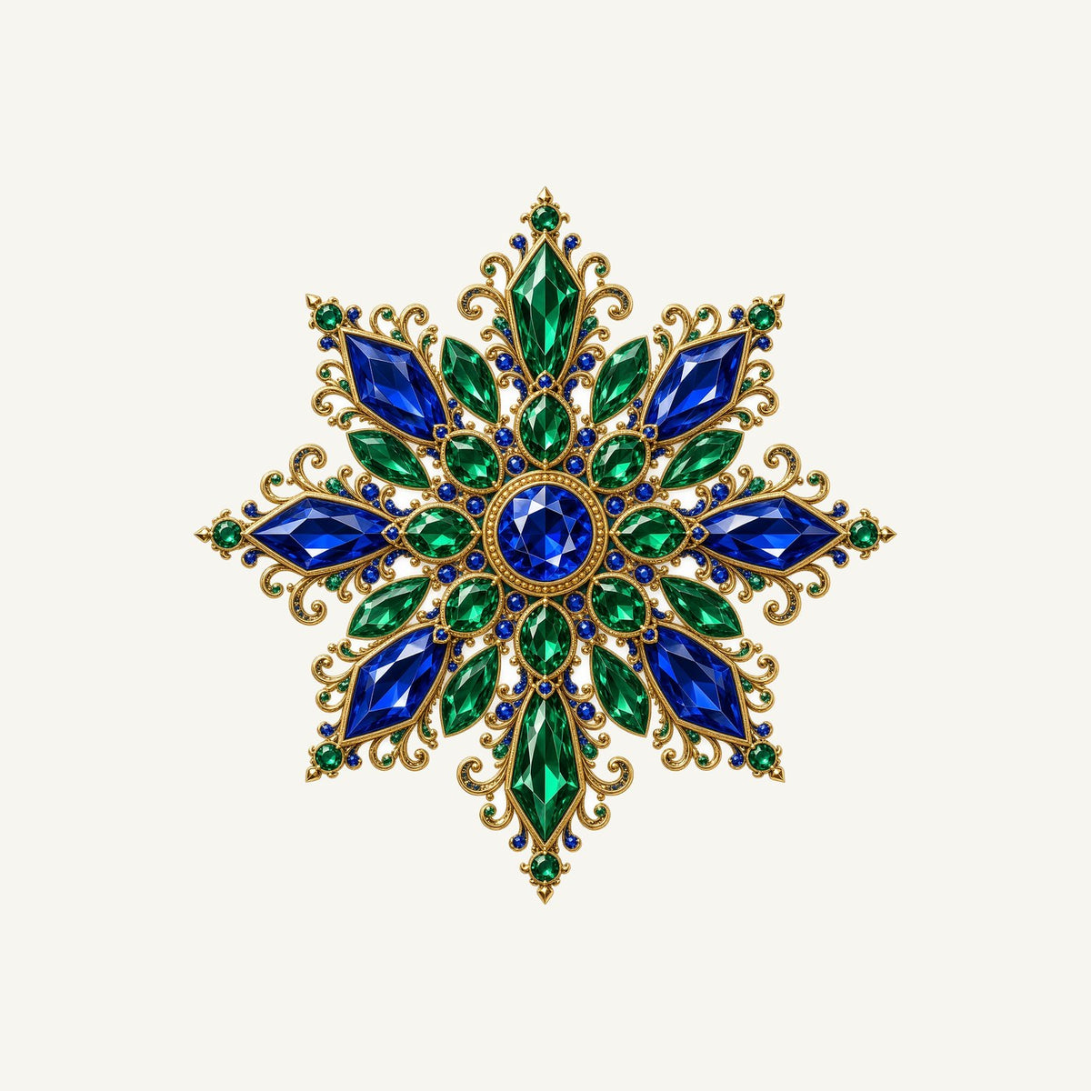 Sapphire and Emerald Snowflake Personalised Christmas T-Shirt and Hoodie