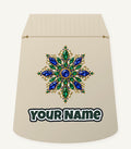 Sapphire and Emerald Snowflake Personalised Santa Sack