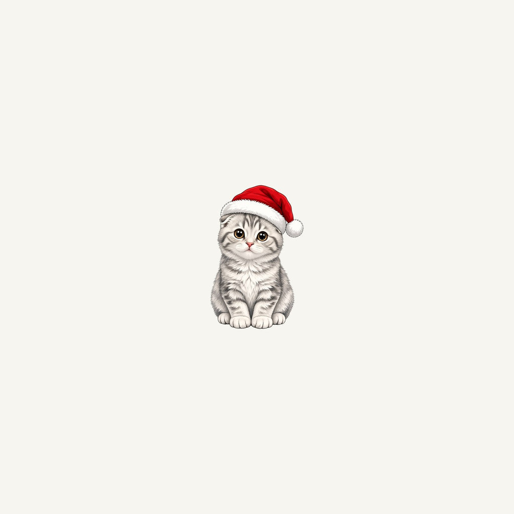 Scottish Fold Christmas Personalised Beach Towel