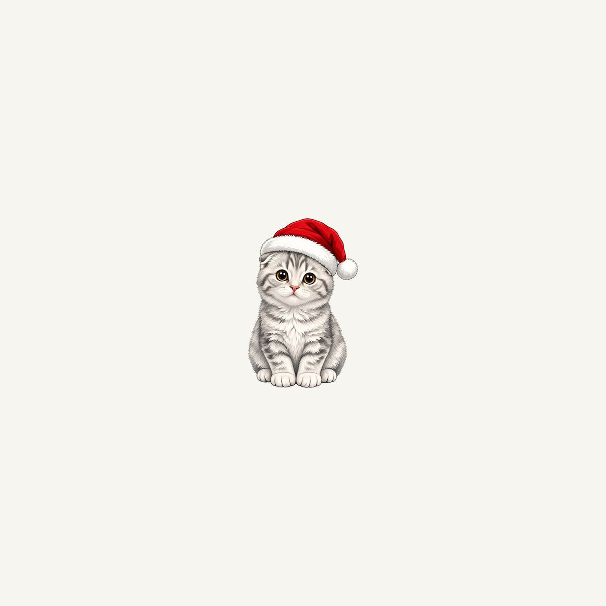 Scottish Fold Christmas Personalised Beach Towel