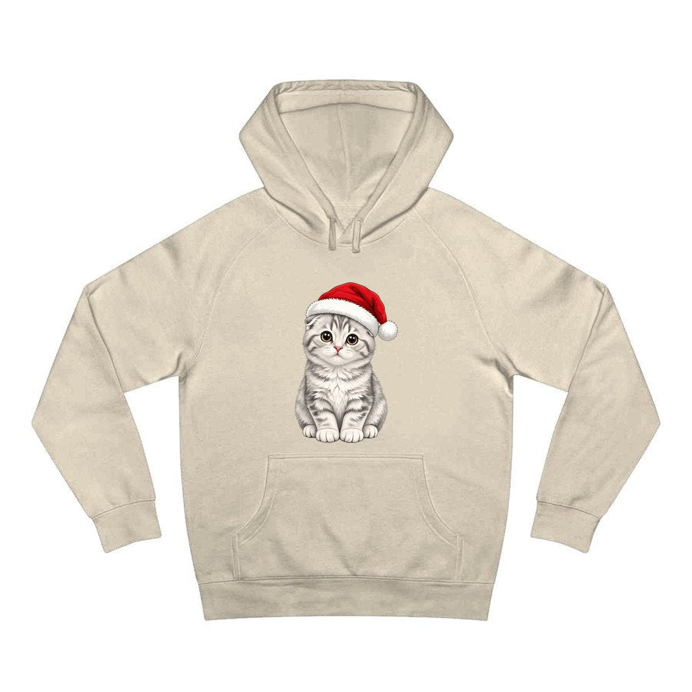 Scottish Fold personalised Christmas hoodie in sand