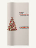 Seashell Christmas Tree Personalised Beach Towel