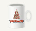 Seashell Christmas Tree Personalised Christmas Mug