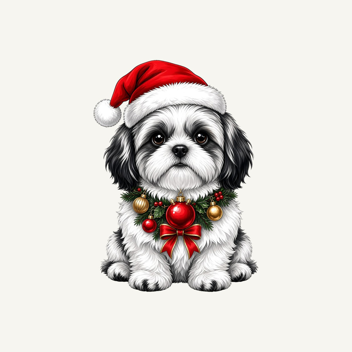 Shih Tzu Christmas Personalised Christmas Pet Bandana, Cat or Dog