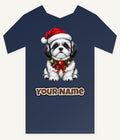 Shih Tzu Christmas Personalised Kids Tee and Baby Bodysuit