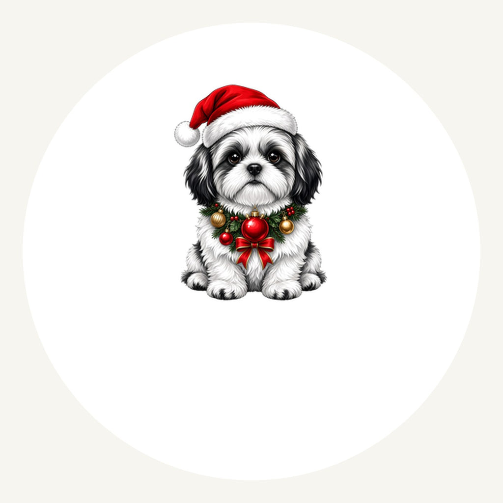 Shih Tzu Personalised Pewter Christmas Ornament