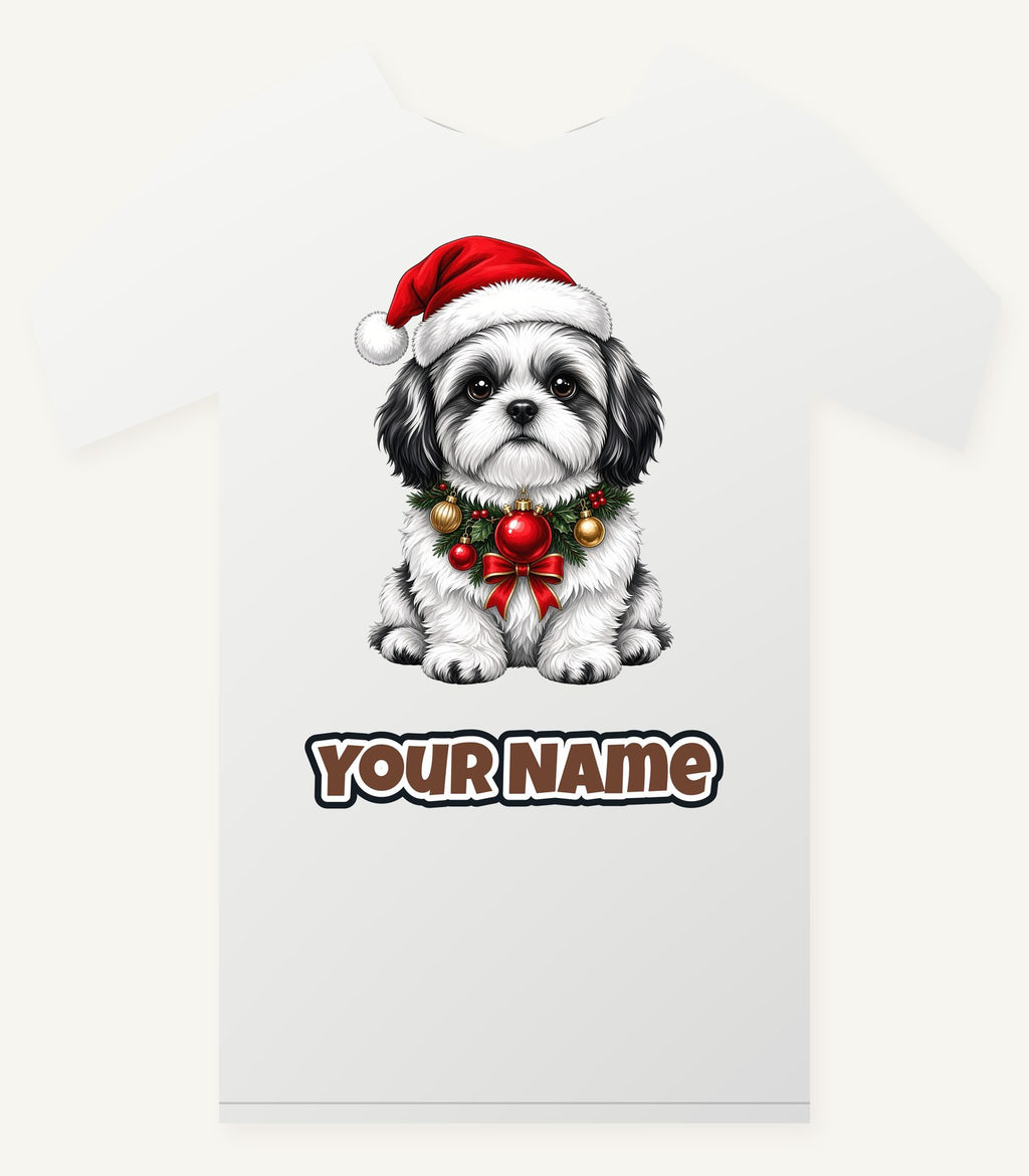 Shih Tzu Christmas Personalised Christmas T-Shirt and Hoodie