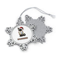 Siamese in Christmas Lights Personalised Pewter Christmas Ornament