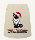 Siamese in Christmas Lights Personalised Santa Sack