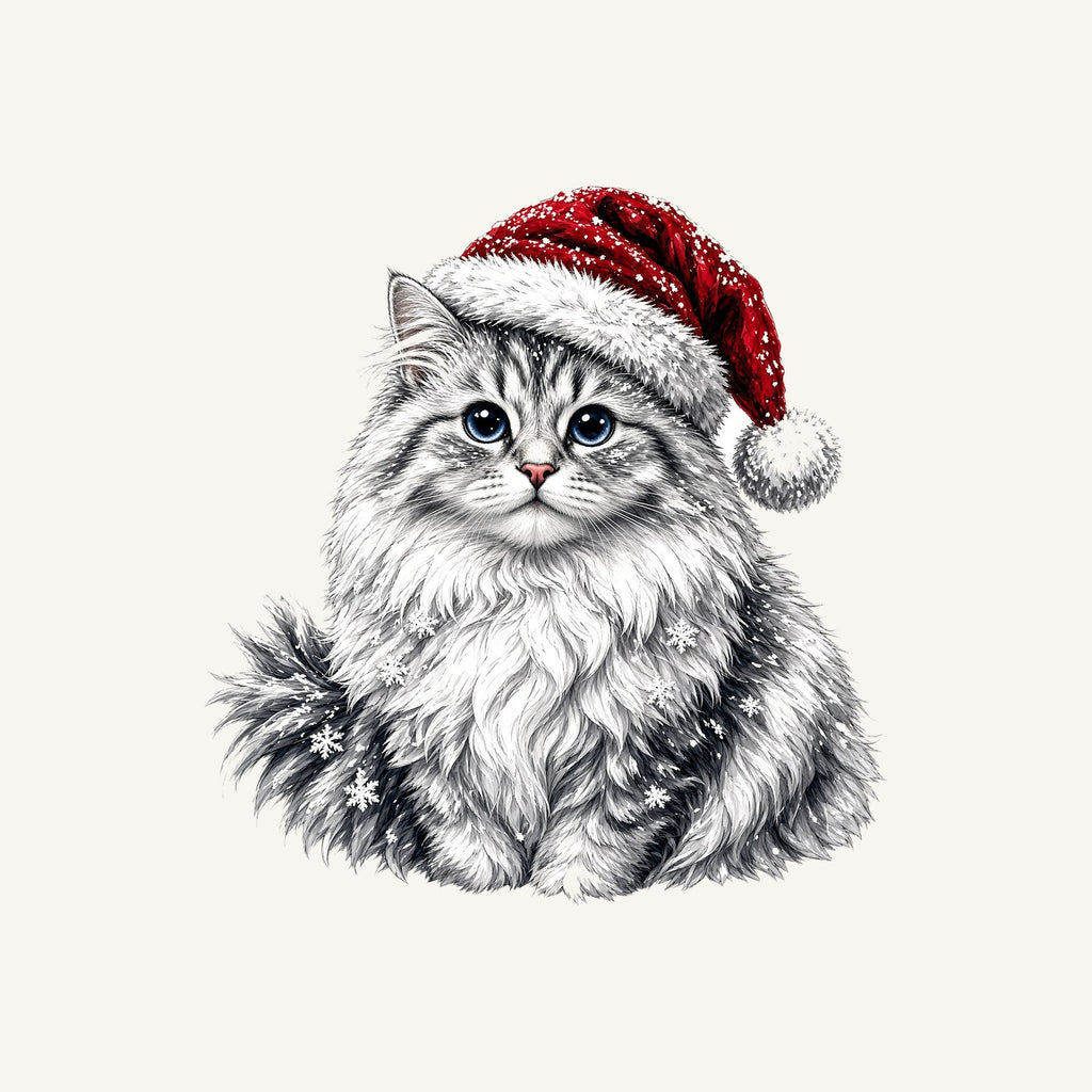 Siberian Cat Christmas Personalised Santa Sack