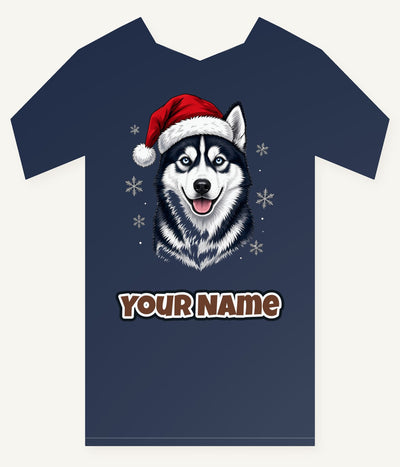 Siberian Husky Personalised Kids Tee and Baby Bodysuit