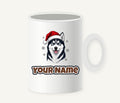 Siberian Husky Christmas Personalised Christmas Mug