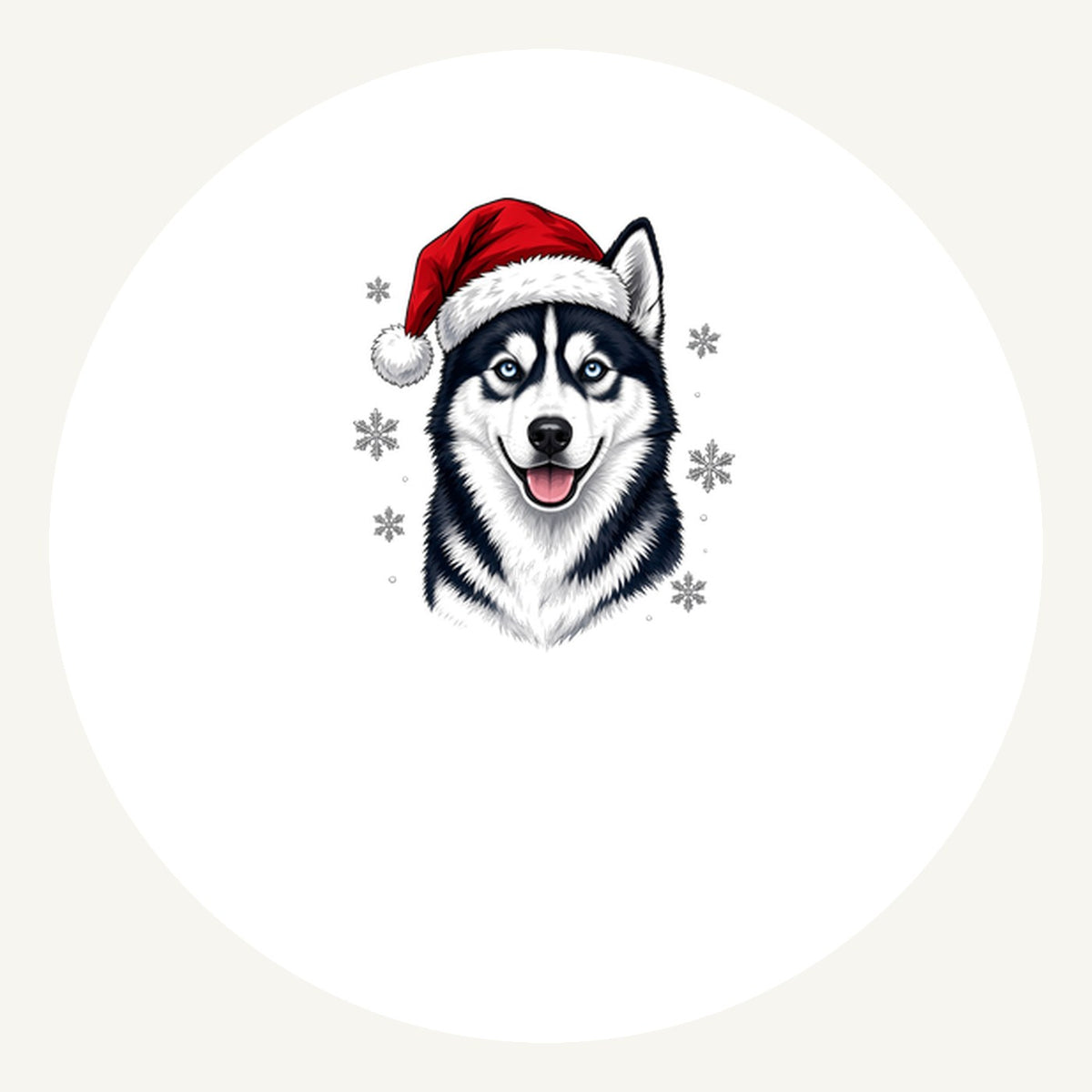 Siberian Husky Personalised Pewter Christmas Ornament