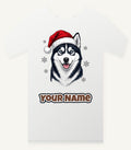 Siberian Husky Christmas Personalised Christmas T-Shirt and Hoodie
