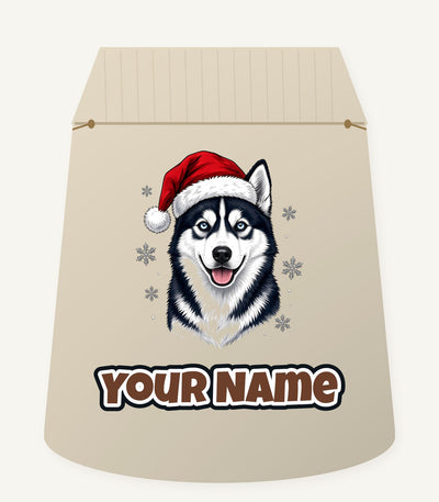 Siberian Husky Personalised Santa Sack