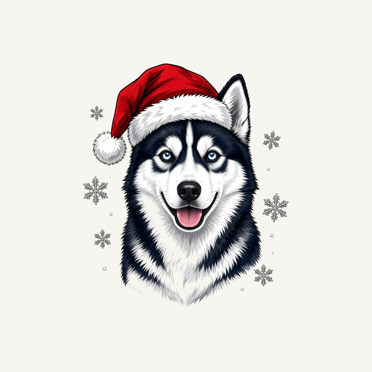 Siberian Husky Christmas Personalised Santa Sack