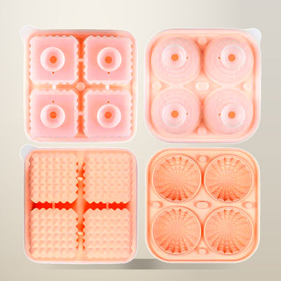 Silicone Ice Cube and Ice Ball Trays, Set of 2