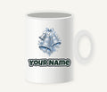 Silver and Blue Bells Personalised Christmas Mug