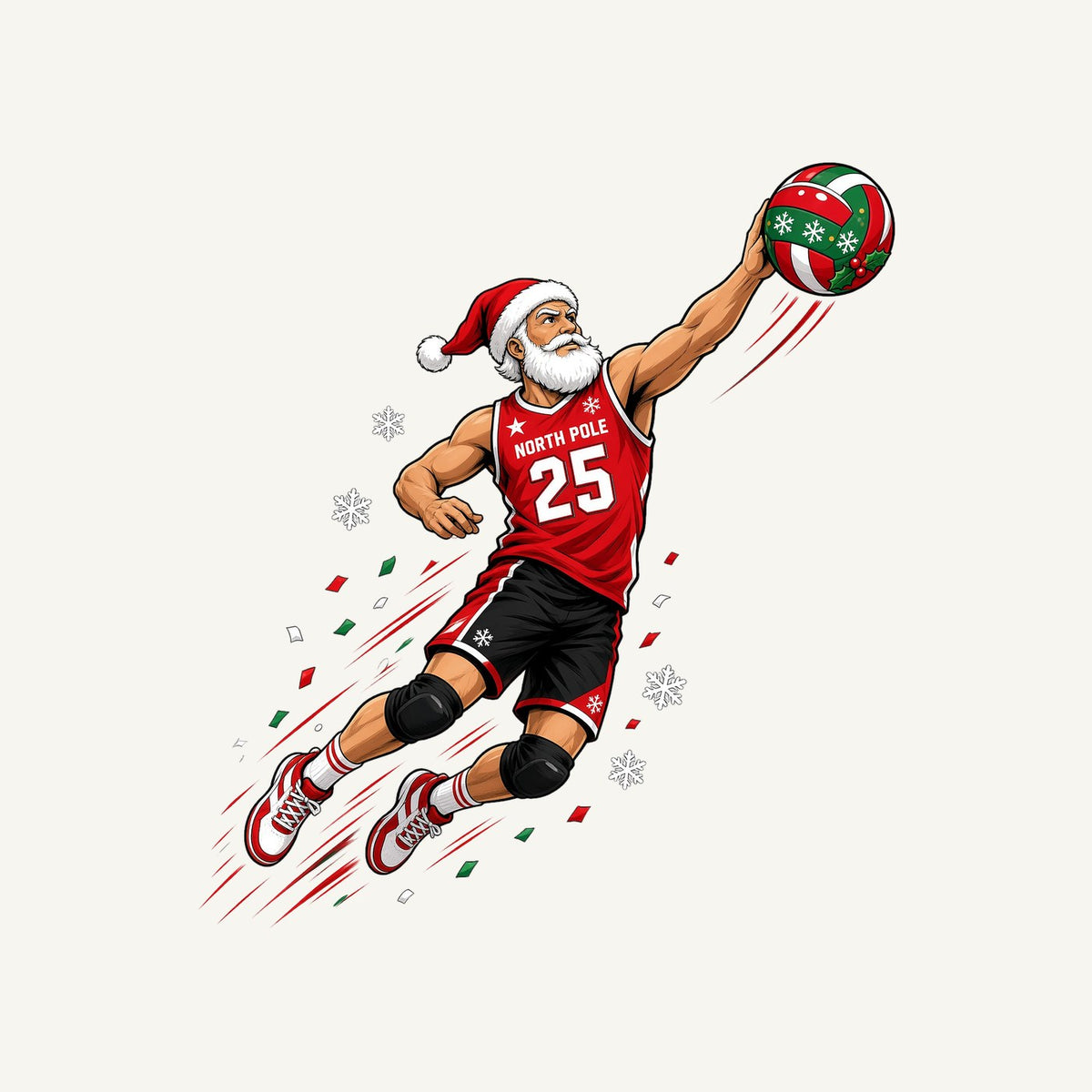Slam Dunk Santa Personalised Kids and Baby Christmas Tee