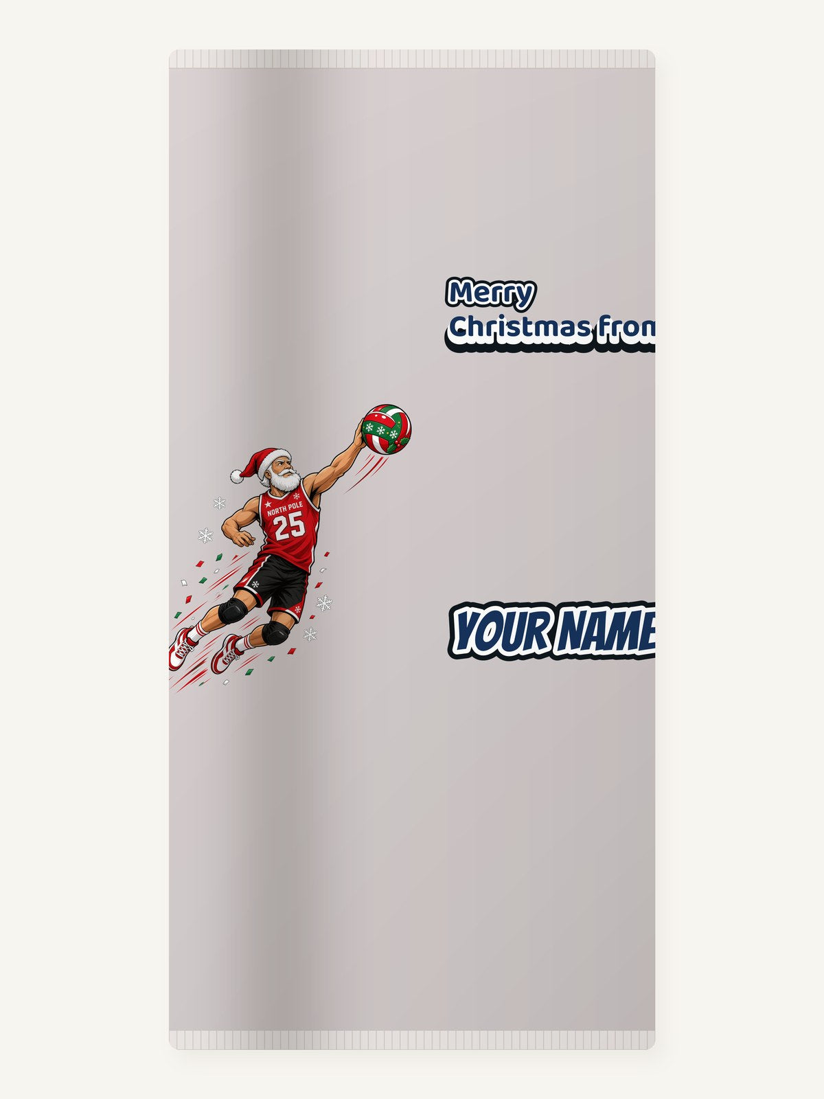 Slam Dunk Santa Personalised Beach Towel