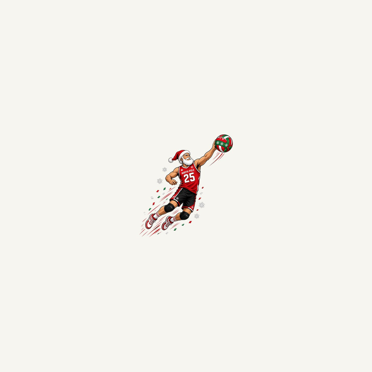 Slam Dunk Santa Personalised Beach Towel