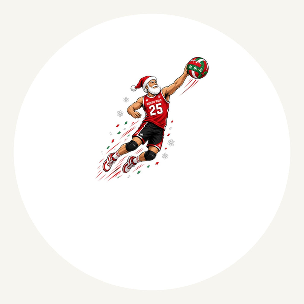 Slam Dunk Santa Personalised Pewter Christmas Ornament