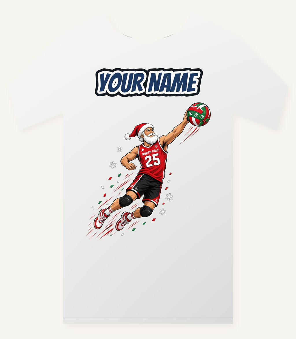 Slam Dunk Santa Personalised Christmas T-Shirt and Hoodie