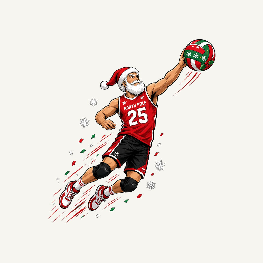 Slam Dunk Santa Personalised Christmas T-Shirt and Hoodie