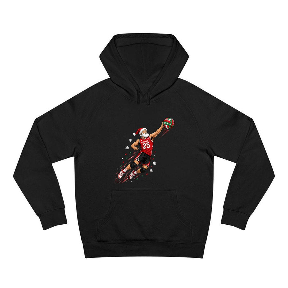 Slam Dunk Santa personalised Christmas hoodie in black