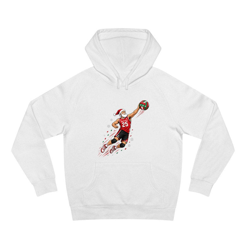 Slam Dunk Santa personalised Christmas hoodie in white