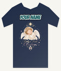 Sleeping Angel Baby Christmas Personalised Kids and Baby Christmas Tee