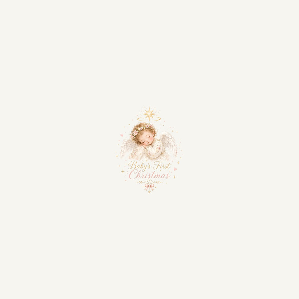 Sleeping Angel Baby Christmas Personalised Beach Towel