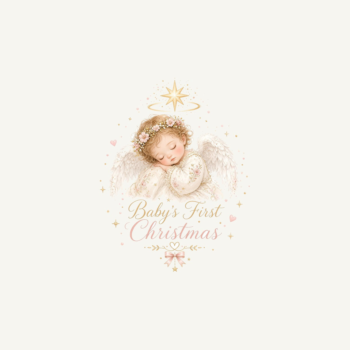 Sleeping Angel Baby Christmas Personalised Christmas Mug