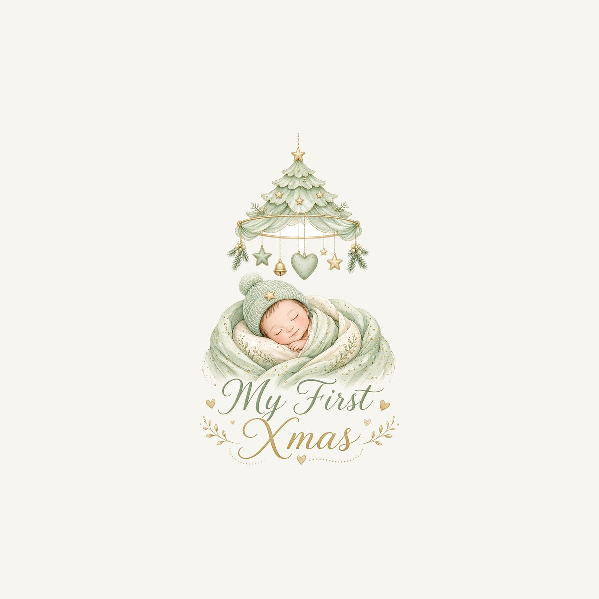 Sleeping Baby First Xmas Personalised Christmas Mug