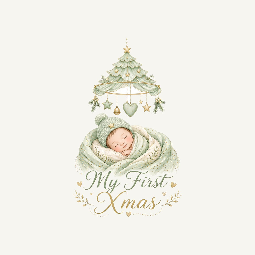 Sleeping Baby First Xmas Personalised Santa Sack