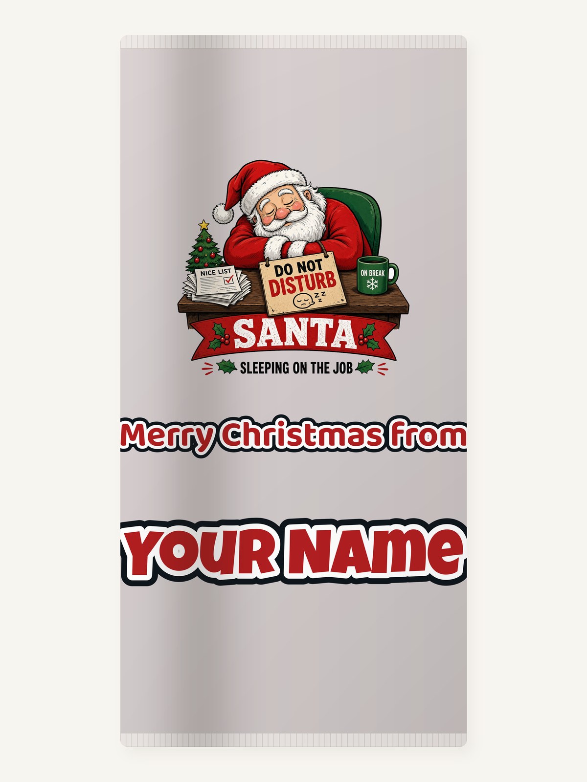 Sleeping On The Job Personalised Beach Towel